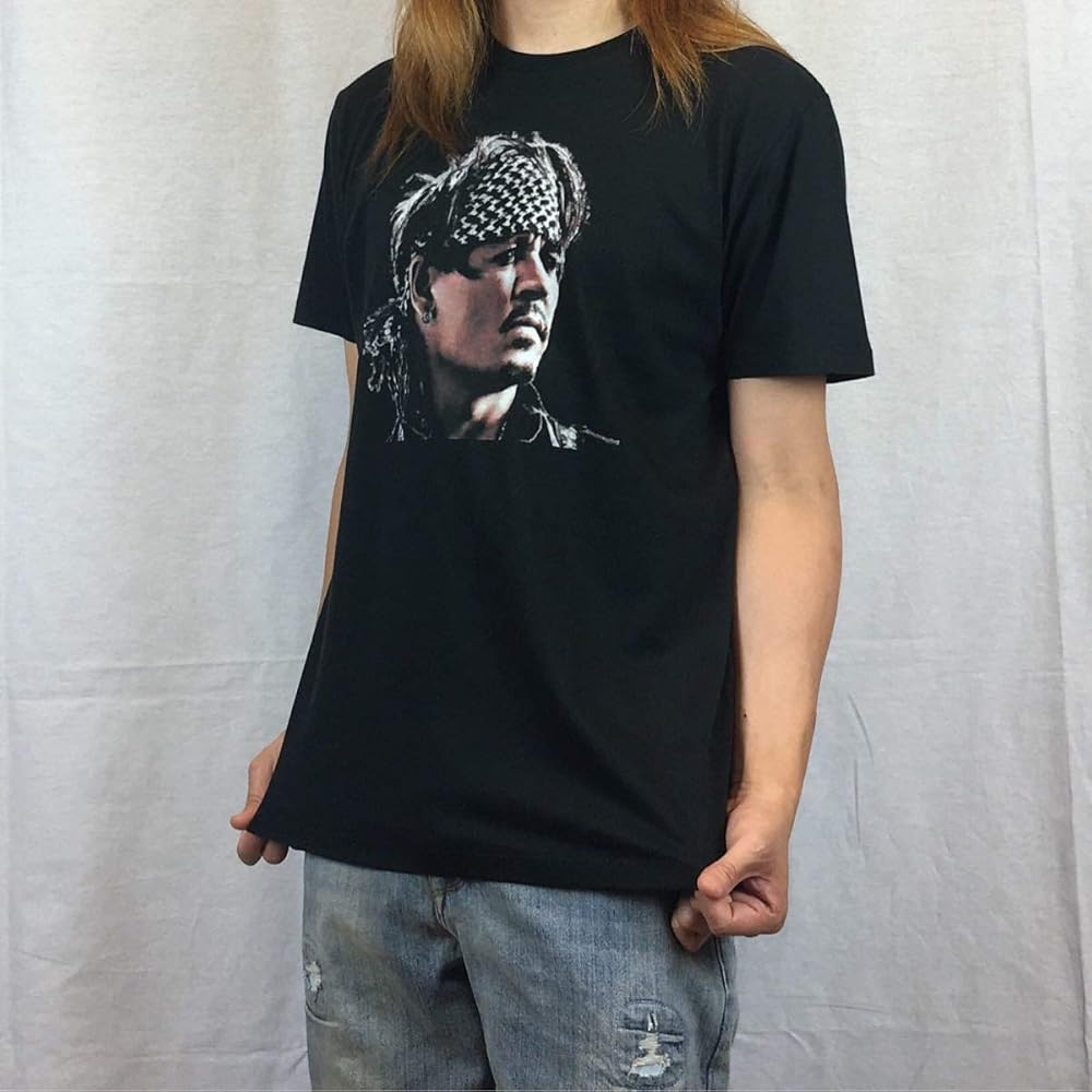 Amazon | ジョニーデップ 黒 Tシャツ S M L XL ハリウッド